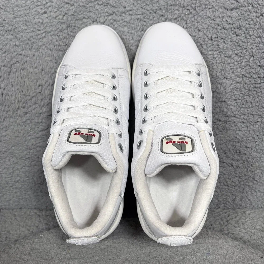 Iron Age Work Safety Shoes Sneakers Mens Size‎ 7 Wide White Leather Steel Toe